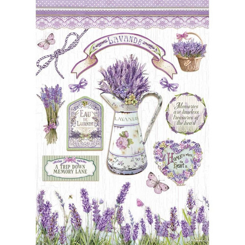 Decoupage-arkki - A4 - Lavender