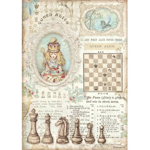 Decoupage-arkki - A4 - Alice Queen Alice