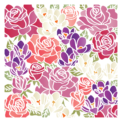 Sabluuna - 15 x 15 cm - Bursting Bouquet
