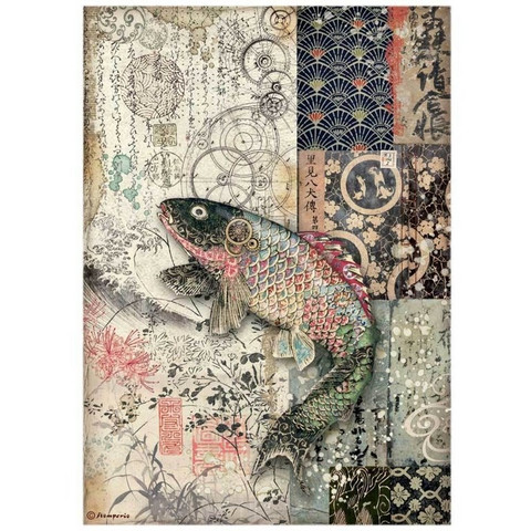 Decoupage-arkki - A4 - Sir Vagabond in Japan Mechanical Fish