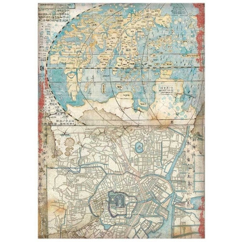 Decoupage-arkki - A4 - Sir Vagabond in Japan Map