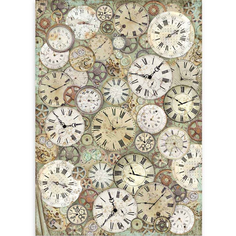 Decoupage-arkki - A3 - Lady Vagabond Clock and Mechanisms