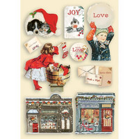Vanerikoristeet - Levyn koko 14,8x21 cm - Stamperia Romantic Christmas