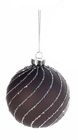 Lasipallo 8 cm - Ruskea