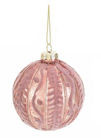 Lasipallo 8 cm - Vaaleanpunainen