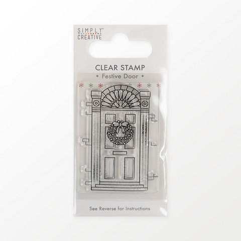 Leimasin 6 cm - Simply Creative Festive Door Clear Stamp