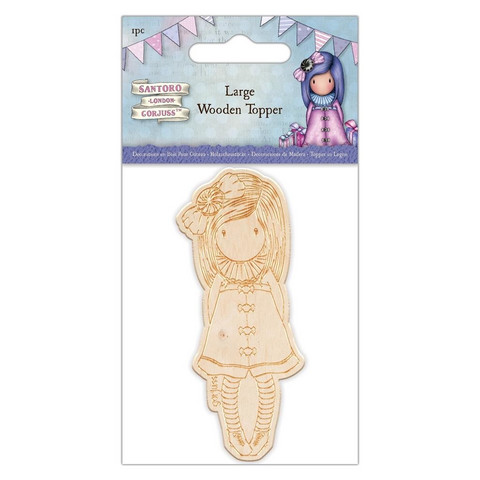 Tyttö vanerikoriste - Gorjuss Birthday Large Wooden Topper