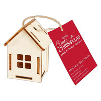 Talo puukoriste - Papermania Create Christmas Mini Wooden House 4 Window