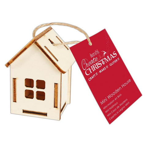 Talo puukoriste - Papermania Create Christmas Mini Wooden House 4 Window