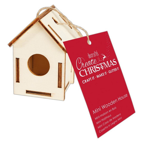 Talo puukoriste - Papermania Create Christmas Mini Wooden House Circle Window