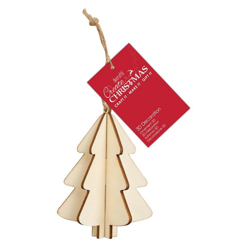 Kuusikoriste 5cm - Papermania Create Christmas 3D Decoration Tree