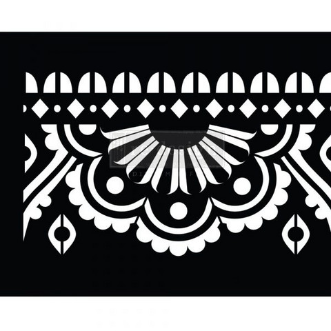 Tarrasabluuna 0,17x2,7 m - Re-Design with Prima Mendhi Border Stick & Style Stencil Roll