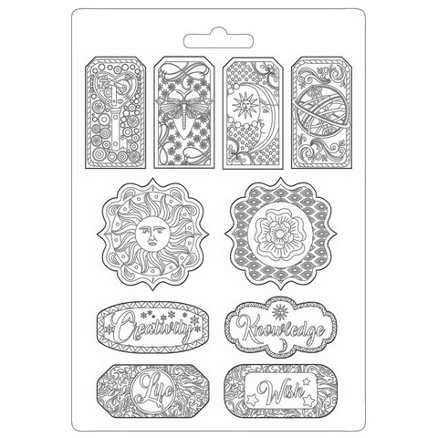 Muotti - 21 x 15 cm - Stamperia Mould Alchemy Tags