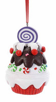Kuppikakku kuusenkoriste 8x6 cm - Violetti