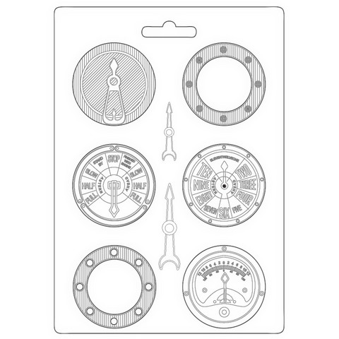 Muotti - A4 - Stamperia Soft Mould Lady Vagabond Lifestyle Gauges