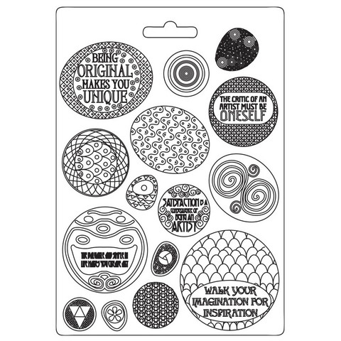 Muotti - A4 - Stamperia Soft Mould Klimt Rounded Patterns