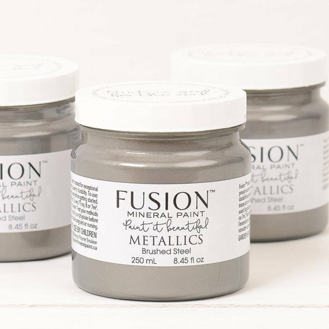 Fusion Mineral Paint Metallics - Brushed Steel