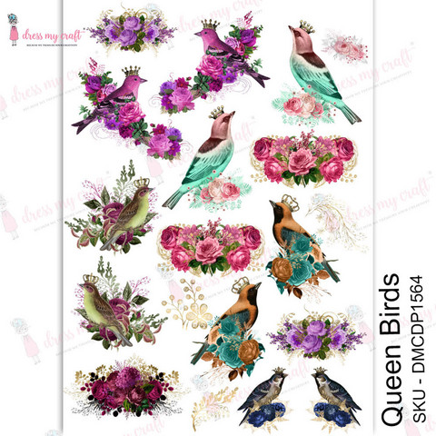 Vesisiirtokuva A4 - Queen Birds