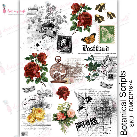 Vesisiirtokuva A4 - Botanical Scripts