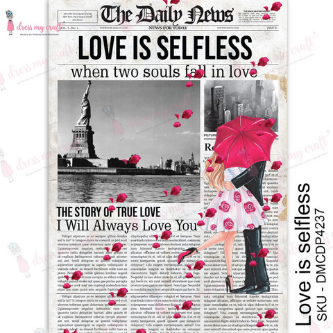 Vesisiirtokuva A4 - Love is Selfless