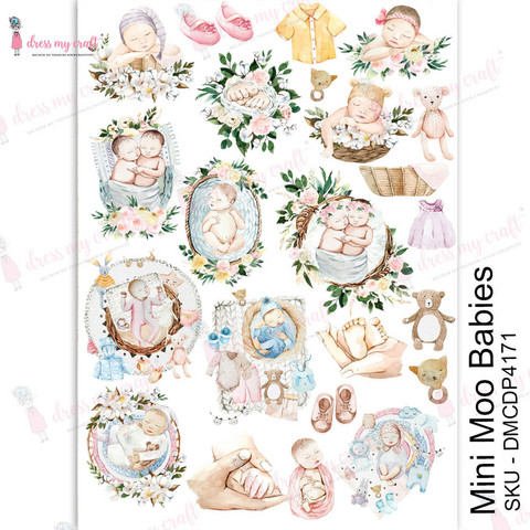 Vesisiirtokuva A4 - Mini Moo Babies