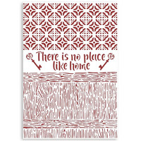 Sabluuna A4 - Stamperia Stencil Casa Granada There Is No Place Like Home