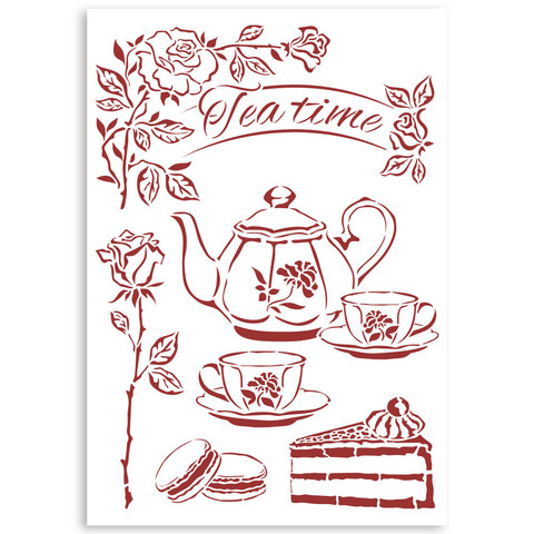 Sabluuna A4 - Stamperia Stencil Casa Granada Tea