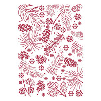 Sabluuna A4 - Stamperia Stencil Christmas Pinecones