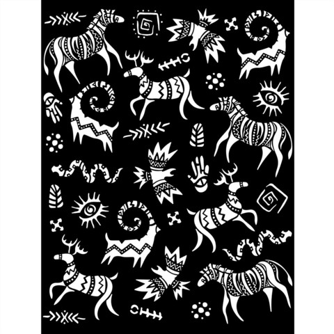 Sabluuna 20x25 cm - Stamperia Stencil Savana Grafiti