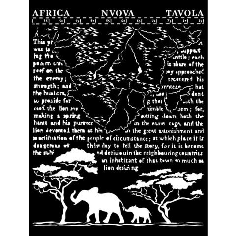 Sabluuna 20x25 cm - Stamperia Stencil Savana Africa