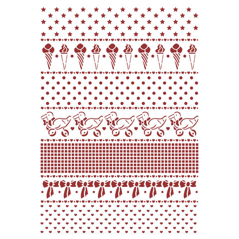 Sabluuna A4 - Stamperia Stencil Daydream Borders