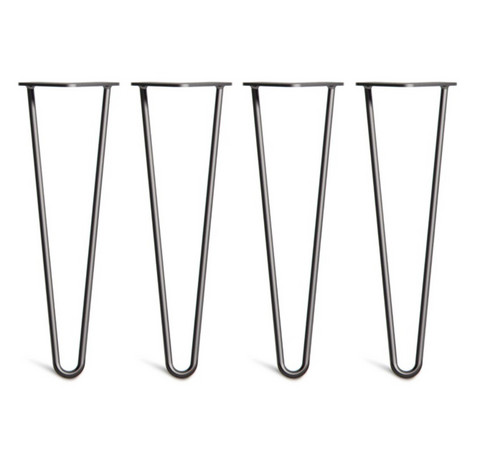 Pinnijalat 40 cm, musta - 4 kpl