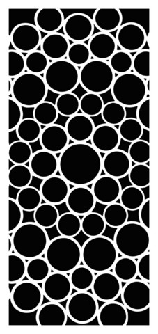 Sabluuna 10x21 cm - The Crafter's Workshop Bubbled Circles Slimline Stencil