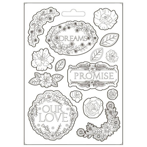 Muotti 15x21 cm - Stamperia Soft Mould Garden of Promises Dreams