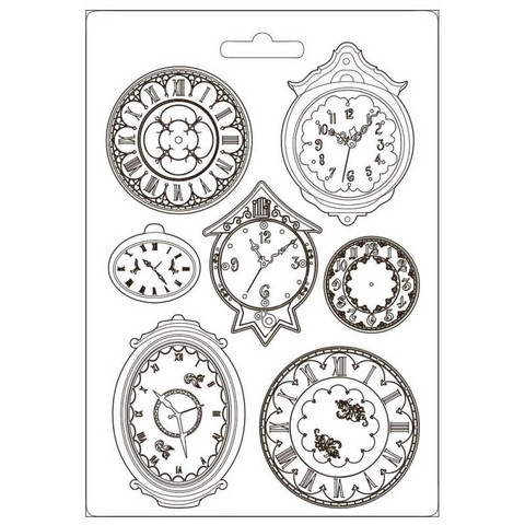 Muotti A4 - Stamperia Soft Mould Garden of Promises Clocks