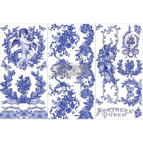 Siirtokuva  45x30 cm - French Blue Redesign With Prima Transfer