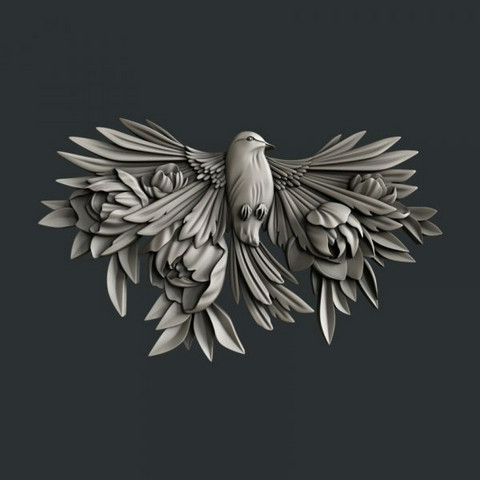 Silikonimuotti - Koristeen koko n. 15x15 - Zuri Blossoming Wings