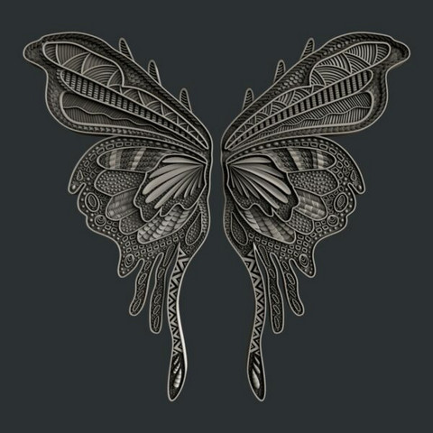 Silikonimuotti - Koristeen koko n. 13x13x0,6 cm - Zuri Butterfly Wings