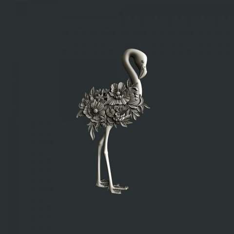 Silikonimuotti - Koristeen koko n. 15x8x0,6 cm - Zuri Flamingo Bloom
