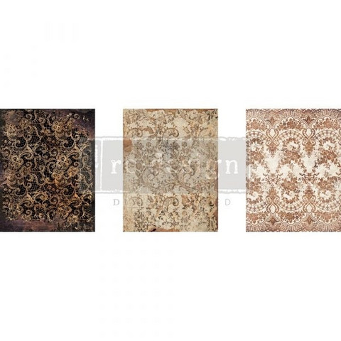 Siirtokuva  3 arkkia 21x28 cm - Delicate Lace Redesign With Prima Middy Decor Transfers