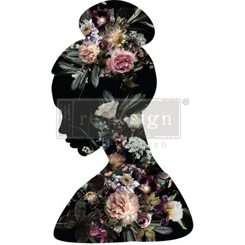 Siirtokuva  60x88 cm - Floral Silhouette Redesign With Prima Decor Transfers