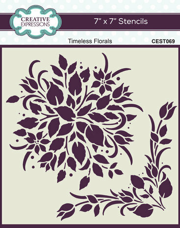 Sabluuna 17x17 cm - Creative Expressions Stencil Timeless Florals