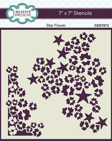 Sabluuna 17x17 cm - Creative Expressions Stencil Star Flower