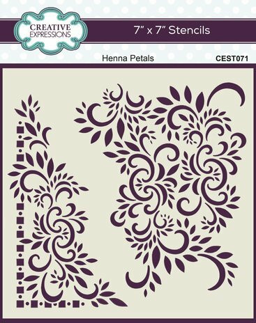 Sabluuna 17x17 cm - Creative Expressions Stencil Henna Petals