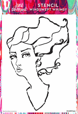 Sabluuna 21x30 cm - Creative Expressions Jane Davenport Mask & Stencil  Windswept Whimsy