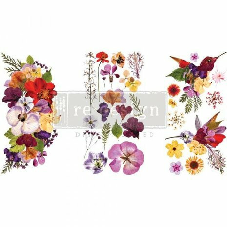 Siirtokuva 30x45 cm - Organic Flora Redesign With Prima Decor Transfers