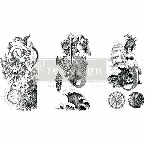 Siirtokuva  45x30 cm - Mermaid Treasure Redesign With Prima Decor Transfers