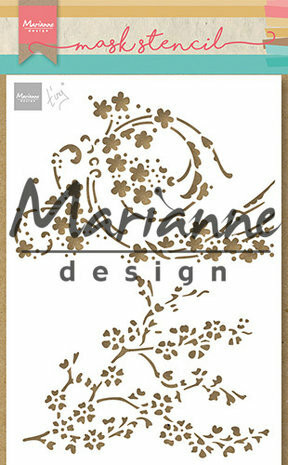 Sabluuna 15x21 cm - Marianne Design Mask Stencil A5 Tiny's Blossom