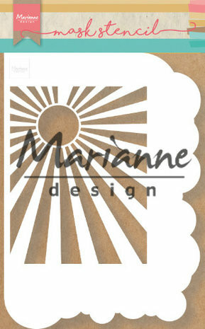 Sabluuna 15x21 cm - Marianne Design Mask Stencil A5 Clouds & Sunburst