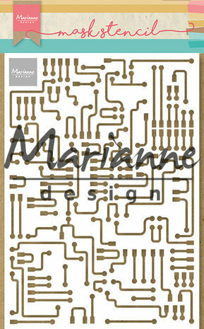 Sabluuna 15x21 cm - Marianne Design Mask Stencil A5 Circuit Board